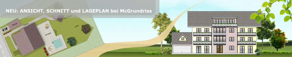 Ansichten, Schnitte und Lagepläne von McGrundriss